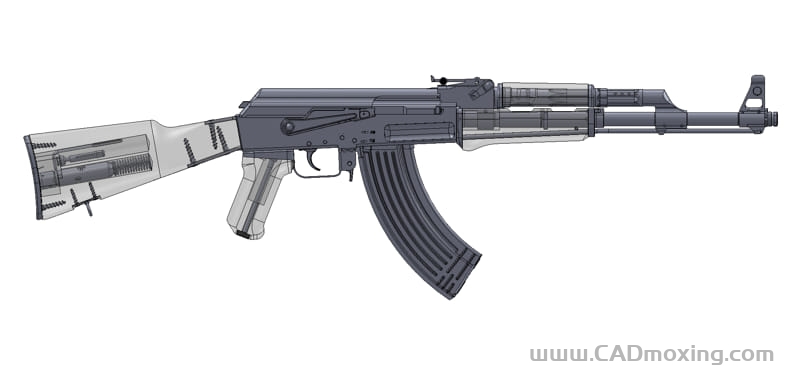 CAD模型网1955-1960年苏联产AK-47自动步枪模型三维模型