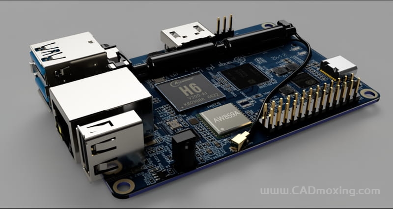 CAD模型网开源硬件香橙派Orange Pi 3 LTS 开发板模型三维模型