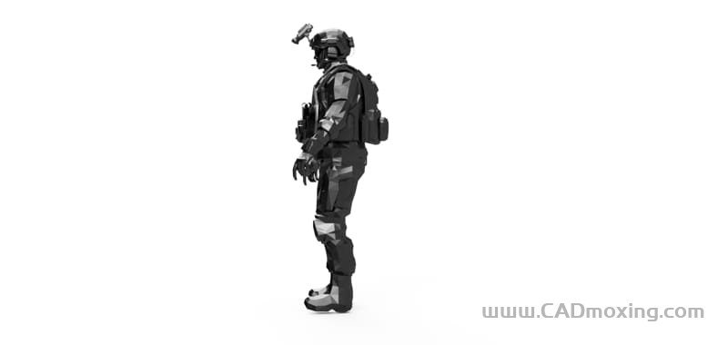 男性3d人体特种兵模型