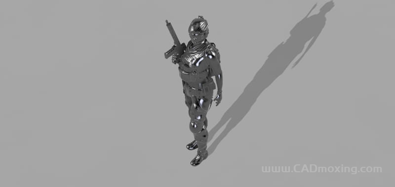 CAD模型网女性3d人体特种兵模型三维模型