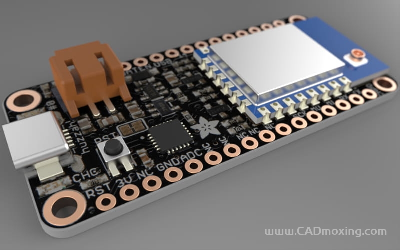 CAD模型网物联网 WiFi 模块带 U-FL 连接器Adafruit ESP8266三维模型 CAD模型网物联网 WiFi 模块带 U-FL 连接器Adafruit ESP8266三维模型