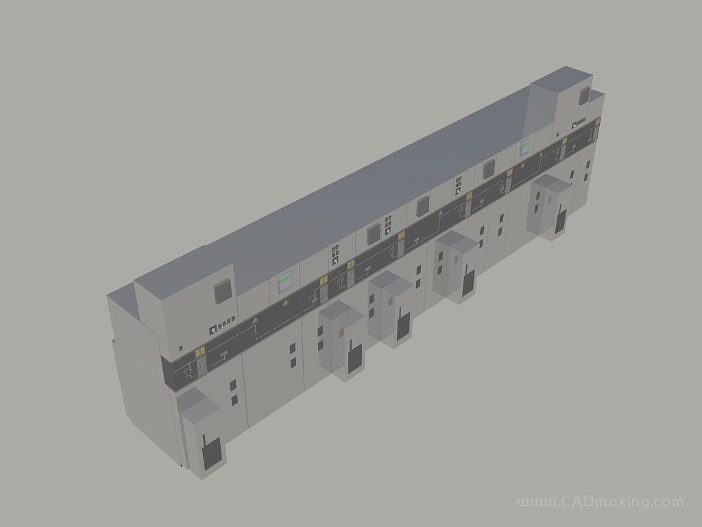 CAD模型网变电站中压环网配电机组RMU SM6三维模型 CAD模型网变电站中压环网配电机组RMU SM6三维模型