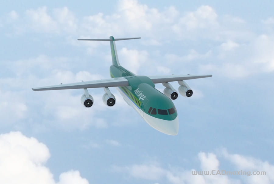 CAD模型网BAE-146 商务飞机三维模型