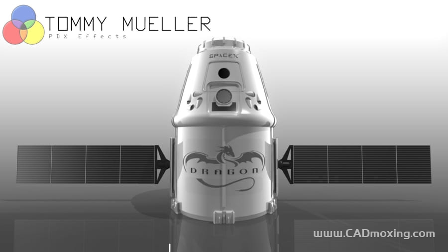 马斯克SpaceX 龙飞船模型