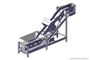 斜坡料斗提升机输送带运输带