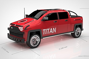 Titan泰坦皮卡汽车一比一模型