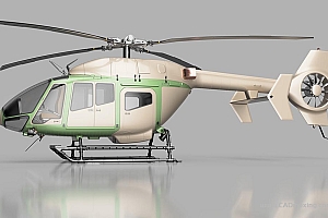 直升机飞机EC-135/EC-145详细结构设计模型