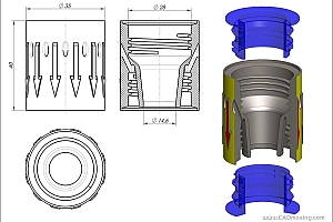 瓶子螺纹对接器适配器