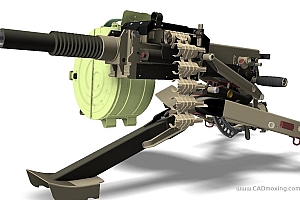手榴弹发射器AGS-17发射枪武器详细结构设计