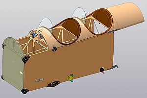 PO-2型固定翼飞机座舱结构