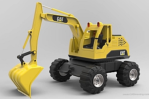 玩具挖掘机模型