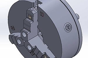 车床200mm三爪卡盘设计模型
