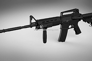军事武器M4卡宾枪模型图