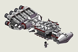 乐高机械积木玩具星球大战坦蒂夫IV宇宙飞船模型