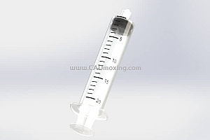 一次性20mL医用20毫升注射器设计模型
