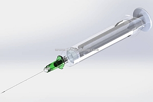 医用一次性注射器针设计模型