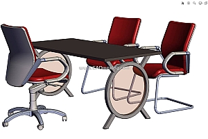 3座位办公桌