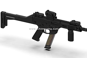军事武器格洛克自动步枪 GLOCK PCC A2枪械详细设计三维图