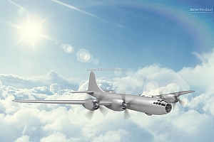 美国空军B29空中堡垒战略轰炸机飞机