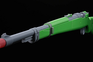 3D打印军事武器狙击步枪98K模型零件已拆分