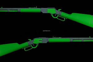 军事武器温彻斯特1873零件已拆分3D打印玩具步枪模型