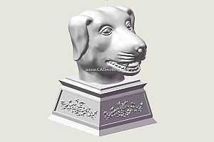 十二生肖兽首三维模型 狗头(dog)