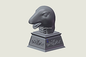 十二生肖兽首三维模型 蛇头(snake)