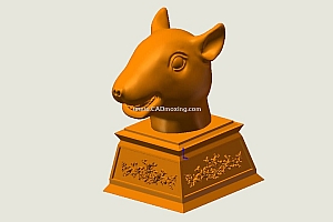 十二生肖兽首三维模型 鼠头(rat)