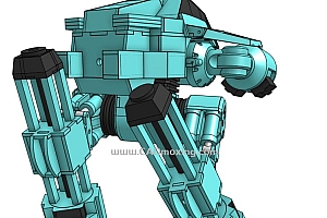 ED-209 机器人泡沫板模型