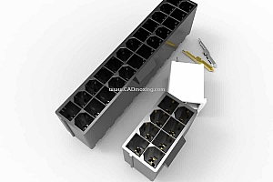 4P、8P、24P molex 主板电源供电垂直连接器