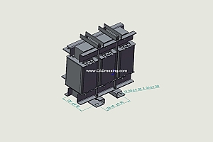 ACLSG-305三相干式进线电抗器三维模型