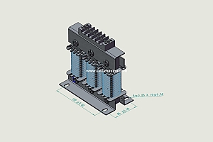 OCLSG-5三相干式进线电抗器三维模型