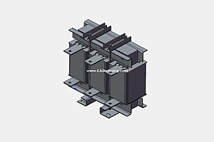 OCLSG-305三相干式进线电抗器三维模型