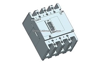 NM1-125H 4P 塑壳断路器三维模型