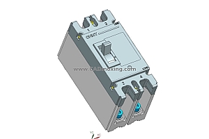 NM1-250H 2P 塑壳断路器三维模型