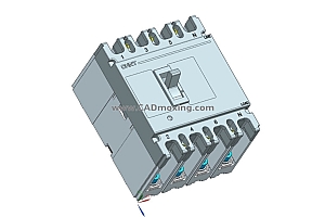 NM1-250H 4P 塑壳断路器三维模型