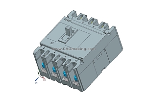 NM1-250S 4P 塑壳断路器三维模型