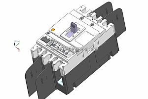 NM5S-125Q 3P塑料外壳式断路器三维模型