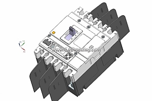 NM5S-125Q 4P高级型塑料外壳式断路器三维模型