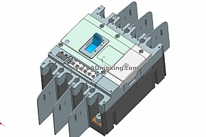 NM5S-250 4P塑料外壳式断路器三维模型