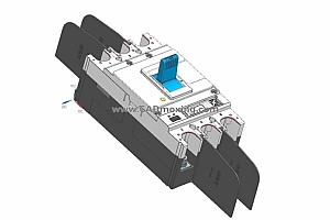 NM5S-400 3P高级型塑料外壳式断路器三维模型
