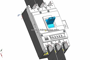 NM5S-630 3P塑料外壳式断路器三维模型