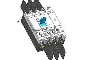 NM5S-630 4P塑料外壳式断路器三维模型