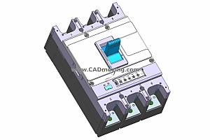 NM5S-800 3P塑料外壳式断路器三维模型