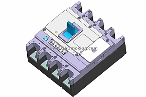 NM5S-800 4P塑料外壳式断路器三维模型