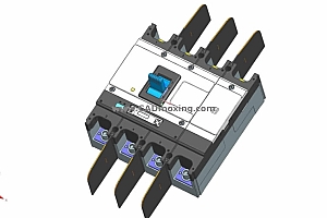 NM5S-1000 4P高级型塑料外壳式断路器三维模型
