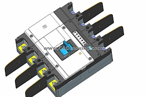 NM5S-1000 4P塑料外壳式断路器三维模型