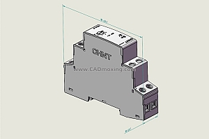 NTE8-B时间继电器开关三维模型