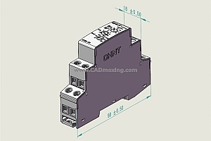 NTE8-M2时间继电器三维模型