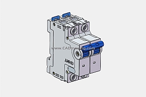 NXB-80H 2P小型断路器三维模型